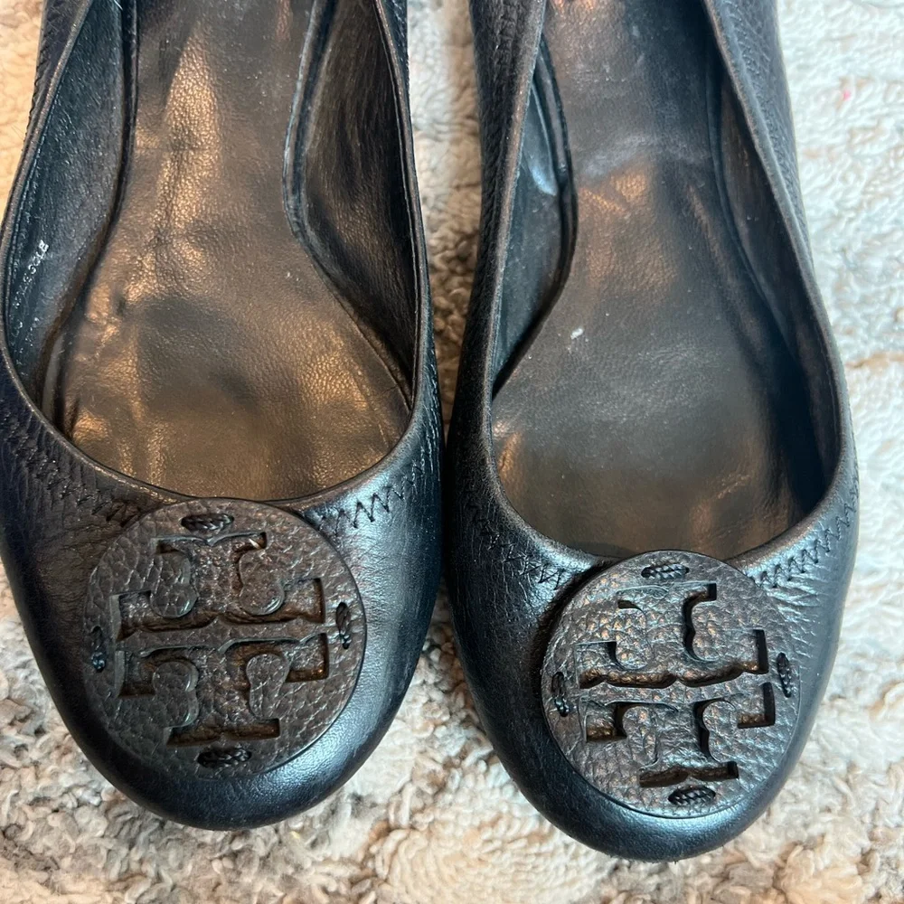 Tory Burch black leather Reva ballet flats - Picture 11 of 14